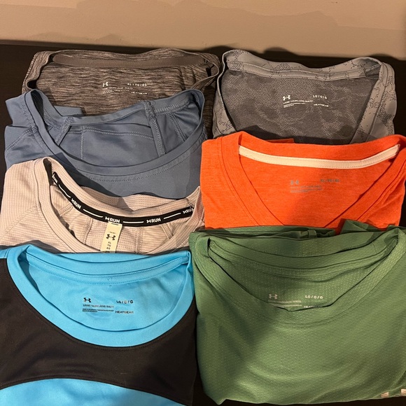 Under Armour lot of 7 work out women’s tops size L and XL - Picture 1 of 15